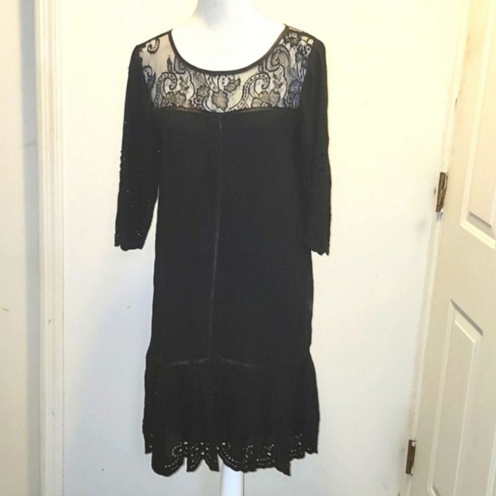 Sundance, Nadine LACE EYELET dress Medium Petite